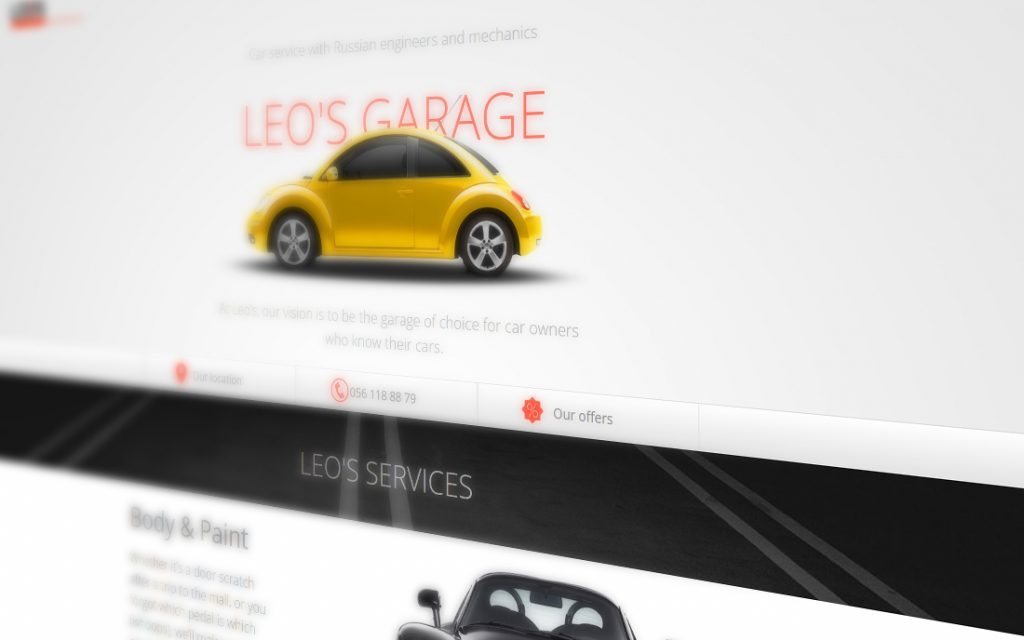 Сайт Leo`s Garage - Tessella.uz - Разработка сайтов и брендинг в Ташкенте, Веб-дизайн