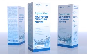 Упаковка раствора для контактных линз Crystal Clear - Tessella.uz - Разработка сайтов и брендинг в Ташкенте